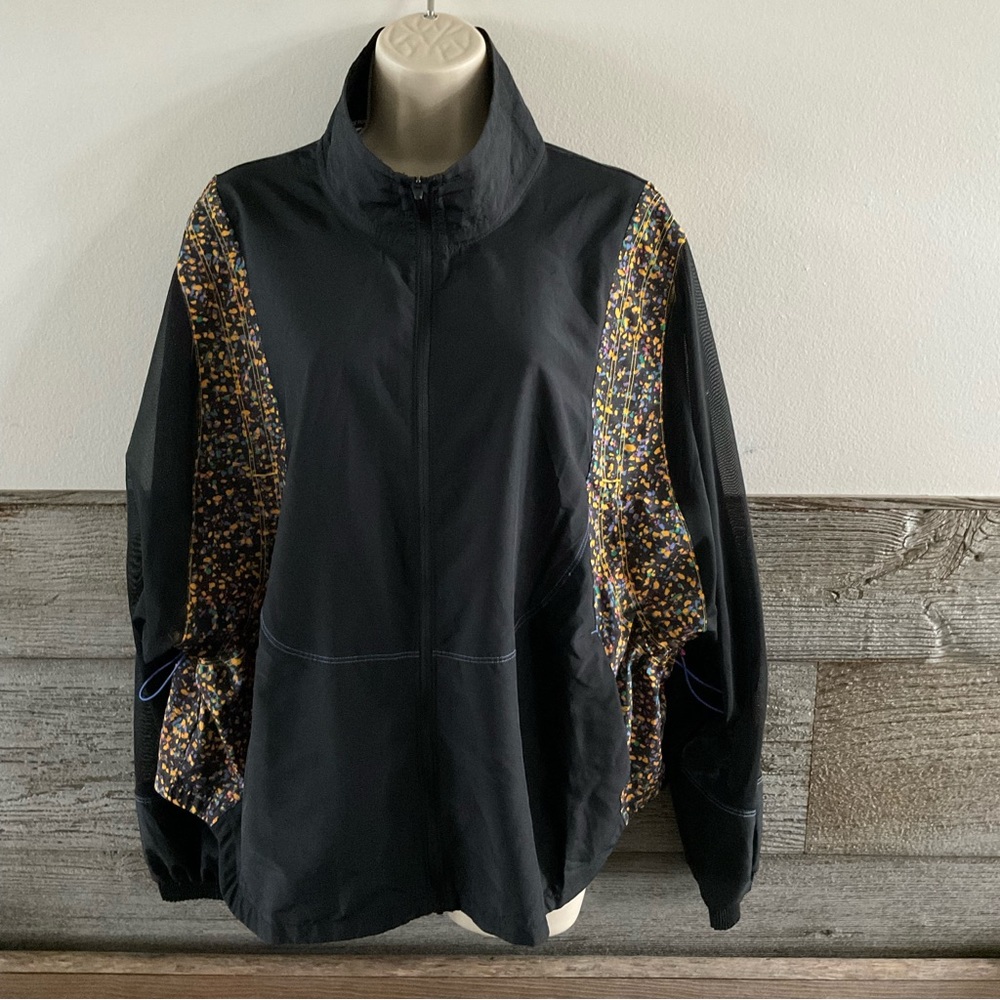 NIKE Women's Sheer-Sleeve Packable Running Jacket Size XL (P1)